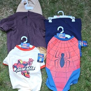 Marvel Iron Man and Spider-Man Kids Costume Set - Red, Blue, White